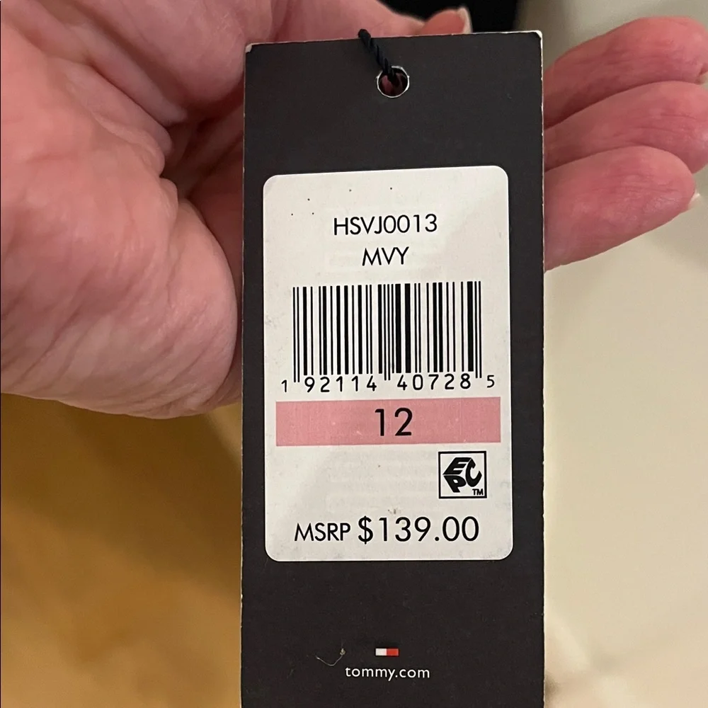 Tommy Hilfiger Navy Blazer with White Trim - Picture 3 of 8